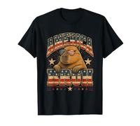 America Bruh Capybara Camicia Divertente Patriottica USA Vintage Maglietta
