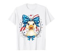 America Coquette Bow Duck 4 luglio Silly-Goose Ragazze Bambini Maglietta