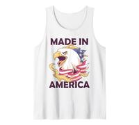 America Eagle Made in America Patriottico USA Bandiera Americana Canotta