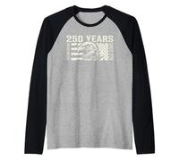 America Faith And Freedom 250 Years Since 1776 4th of July Maglia con Maniche Raglan