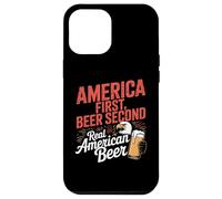 America First Retro Beer Secondo americano Detto 4 luglio Custodia per iPhone 12 Pro Max