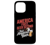 America First Retro Beer Secondo americano Detto 4 luglio Custodia per iPhone 13 Pro Max