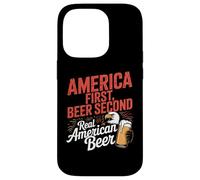 America First Retro Beer Secondo americano Detto 4 luglio Custodia per iPhone 14 Pro