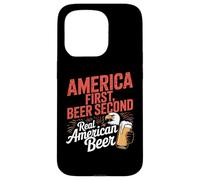 America First Retro Beer Secondo americano Detto 4 luglio Custodia per iPhone 15 Pro