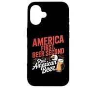 America First Retro Beer Secondo americano Detto 4 luglio Custodia per iPhone 16