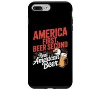 America First Retro Beer Secondo americano Detto 4 luglio Custodia per iPhone 7 Plus/8 Plus