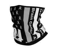 America Flag Fight Brain Cancer Awareness Passamontagna Antivento Scaldacollo Versatili Headwrap per Pesca Yoga attività 26X30CM