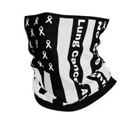 America Flag Fight Lung Cancer Awareness Ghetta Multiuso Decorazione Facciale Antiscivolo Fascia per Capelli per Sports Yoga Motocicletta 26X30CM