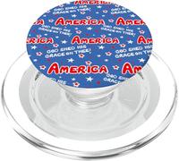 America God Shed His Grace On Thee, rosso, bianco e blu PopSockets PopGrip per MagSafe