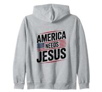 America Ha Bisogno Di Gesù Cristiani Patriottici Felpa con Cappuccio