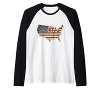 America Il mio paese preferito dal 1776 4 luglio Indipendenza Maglia con Maniche Raglan