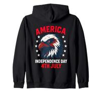 America Independence Day 4 luglio Libertà Felpa con Cappuccio