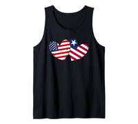 America Liberia Cuore amore Doppia bandiera americana liberiana Canotta