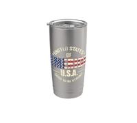 America nata per essere forte Bicchiere termico in acciaio inox doppia parete