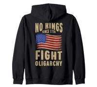 America No Kings Oligarchia 4 luglio Patriottico Vintage Felpa con Cappuccio