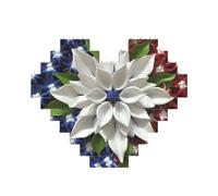 America Patriotic Flower Building Brick Block Puzzle a forma di cuore, immagine personalizzata puzzle foto puzzle per adulti 3D micro blocchi di costruzione per la decorazione della casa set di