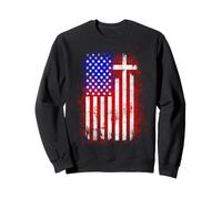 America Pride Bandiera USA Fede sulla Paura Preghiera Felpa