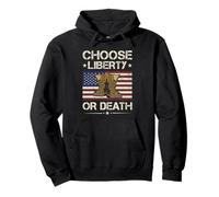 America Scegliere Liberty O Morte Esercito Veterano Felpa con Cappuccio