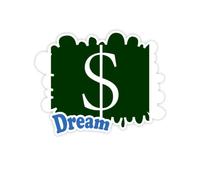 America, Simbolo di valuta Dollaro statunitense Adesivi Citazione Sogno Decalcomanie in Vinile