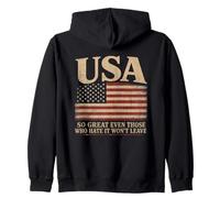 America, So Great Even Those Who Hate It Won’t Leave Humor Felpa con Cappuccio