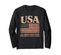 America, So Great Even Those Who Hate It Won’t Leave Humor Maglia a Manica