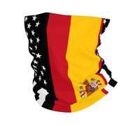 America Spanish Spain Flag Decorazione Facciale Sportiva Scaldacollo Unisex Cerchietto per Capelli per Outdoor Adulto Pesca 26X30CM