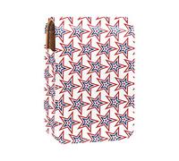 America Star blu rosso modello Lip Gloss Holder Lipstick Case Portable Makeup Bag Travel Lipstick Organizer Case con specchio Mini Rossetto Storage Box per le donne, Multicolore, 9.5x2x7