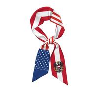 America Stati Uniti e Austria Bandiera Austriaca Sciarpa in raso per capelli da donna Moda Bandane Foulard per la testa Sciarpe leggere e traspiranti per il collo per lei moglie Capelli in raso per q