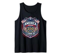 America Turns 250 I Turn 50 Since 50th Birthday Emblem Canotta