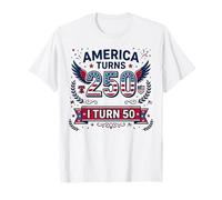 America Turns 250 I Turn 50 Since 50th Birthday Maglietta