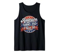 America Turns 250 I Turn 50 Since 50th Birthday Retro Canotta