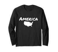 America USA Mappa Americani Maglia a Manica