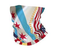 American And American City Flag Uomo Donna Sciarpa A Mezza Faccia Elastico Ghetta da Collo Multiuso Cerchietto per Capelli per Ciclismo Escursionismo Motocicletta