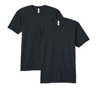 American Apparel Blend Crewneck Short Sleeve Track T-Shirt, 2-Pack, Tri-Nero, XXL (Pacco da 2) Unisex-Adulto
