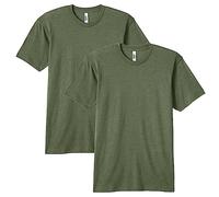American Apparel Blend Track T-Shirt, Style GTR401, Tri-Olive (2-Pack)