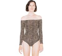 American Apparel Body Donna In Cotone E Spandex Off-Shoulder A Maniche Lunghe