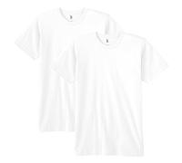 American Apparel Fine Jersey Crewneck Short Sleeve T-Shirt, 2-Pack, Bianco, L Unisex-Adulto