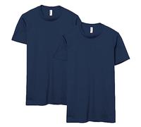 American Apparel Lot de 2 T-Shirts en Jersey Fin Style G2001 T-Shirt, Blu Mare (Confezione da 2), L (Pacco da 2) Unisex-Adulto