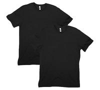 American Apparel Maglietta Unisex CVC, Stile G2001CVC, Confezione da 2, Nero (Confezione da 2), S