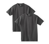 American Apparel T-Shirt Unisex in Cotone Pesante Tinto in Capo, Stile G1301GD, Confezione da 2, Nero Sbiadito (Confezione da 2), M