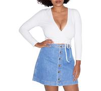 American Apparel Top A Maniche Lunghe In Cotone E Spandex Julliard Per Donna