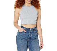American Apparel Top Corto Senza Maniche in Cotone Spandex Camicia da Donna
