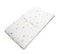 American Baby Company - Fodera per fasciatoio stampato in 100% cotone e sagomata, compatibile con Mika Micky Moses, stelle gialle dorate, per ragazzi e ragazze