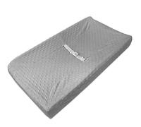 American Baby Company Heavenly Soft Minky Dot Fitted Contoured Changing Pad Cover, Gray Puff by American Baby Company