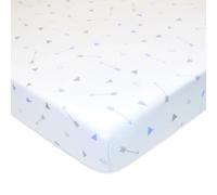 American Baby Company Sparkle Jersey Lenzuolo con Angoli, Freccia Blu Argento, Confezione da 1