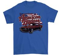 American Badass Muscle Car Uomo T-Shirt 100% Cotone