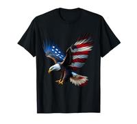 American Bald Eagle Bandiera americana 4 luglio Bald Eagle Lover Maglietta