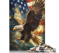 American Bald Eagle Jigsaw Puzzle Impossible 1000 Pezzi Decorazione Per La Casa. Rilassamento E Intelligence Per Adulti E Bambini Da 12 Anni 1000pcs (75x50cm)