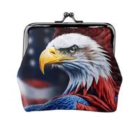American Bald Eagle Print - Portamonete da donna con chiusura a bacio, per monete, carte, piccoli oggetti