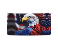 American Bald Eagle Print Versatile Party Banner,Migliori bandiere banner per eventi,Decorazioni per feste di compleanno